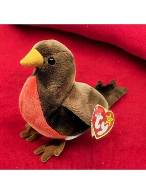 Ty Beany Babies Early Plush Robin bird 1997 4190 NWT